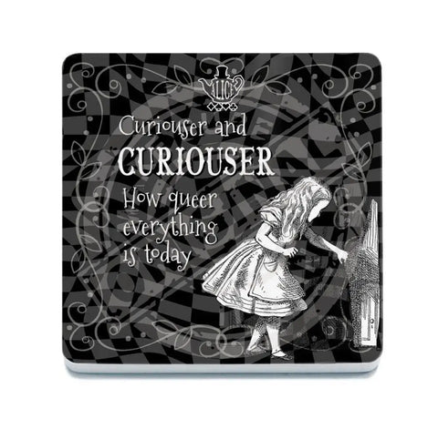 Alice in wonderland Curiouser and curiouser metal wall sign 