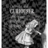 Alice in wonderland Curiouser and curiouser metal wall sign 