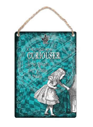 Alice in wonderland Curiouser and Curiouser fridge magnet