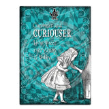 Alice in wonderland Curiouser and Curiouser fridge magnet