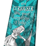 Alice in wonderland Curiouser and Curiouser magnetic bookmark