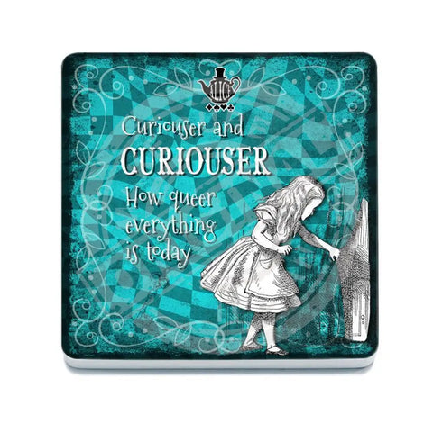 Alice in wonderland Curiouser and Curiouser fridge magnet