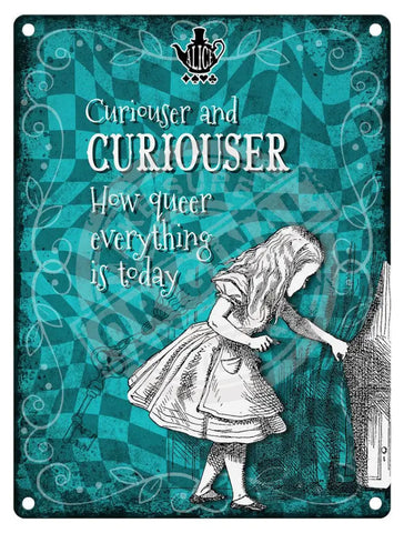 Alice in wonderland Curiouser and Curiouser fridge magnet