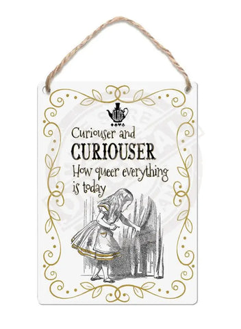 Alice in wonderland Curiouser and Curiouser fridge magnet