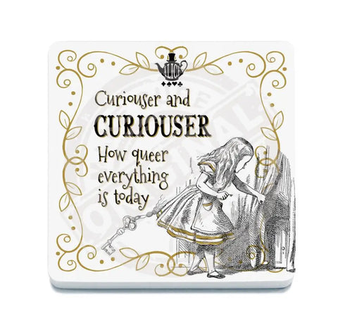 Alice in wonderland Curiouser and Curiouser fridge magnet