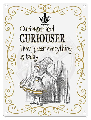 Alice in wonderland Curiouser and Curiouser fridge magnet