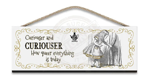 Alice in wonderland Curiouser and Curiouser fridge magnet