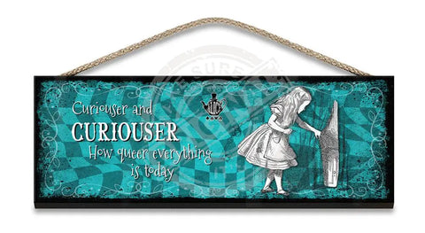 Alice in wonderland Curiouser and Curiouser fridge magnet