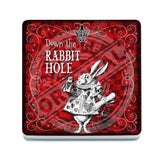 Alice in wonderland Down the Rabbit Hole melamine coaster