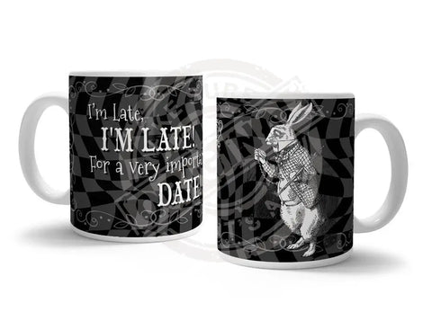 Alice in wonderland I'm Late I'm Late metal wall sign 