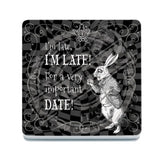 Alice in wonderland I'm Late I'm Late melamine coaster