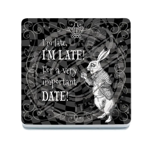 Alice in wonderland I'm Late I'm Late metal wall sign 