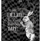 Alice in wonderland I'm Late I'm Late metal wall sign 