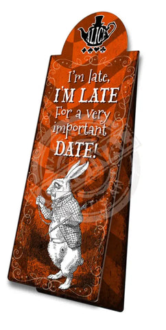 Alice in wonderland I'm late, I'm late fridge magnet