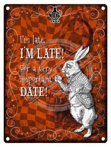 Alice in wonderland I'm late, I'm late fridge magnet