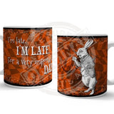 Alice in wonderland I'm late, I'm late mug