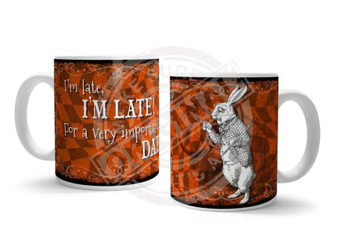 Alice in wonderland I'm late, I'm late fridge magnet