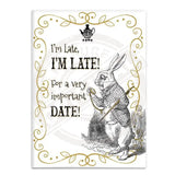 Alice in wonderland I'm late, I'm late fridge magnet