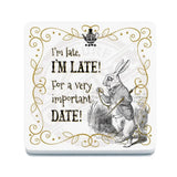 Alice in wonderland I'm late, I'm late coaster