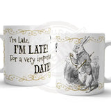 Alice in wonderland I'm late, I'm late mug