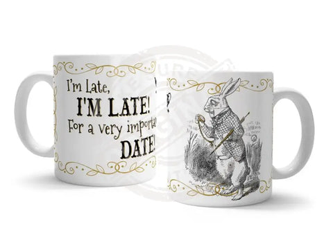 Alice in wonderland I'm late, I'm late fridge magnet