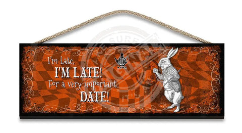 Alice in wonderland I'm late, I'm late fridge magnet