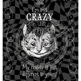 Alice in wonderland I'm not crazy metal wall sign 