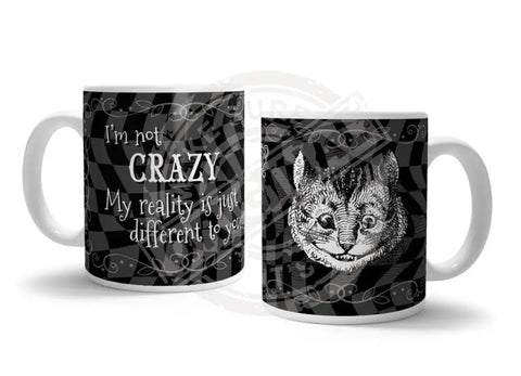 Alice in wonderland I'm not crazy metal wall sign 