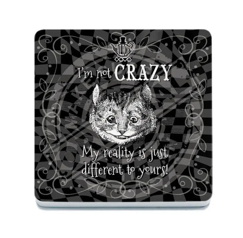 Alice in wonderland I'm not crazy metal wall sign 