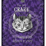 Alice in wonderland I'm not Crazy metal wall sign 