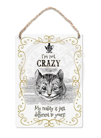 Alice in wonderland I'm not Crazy fridge magnet