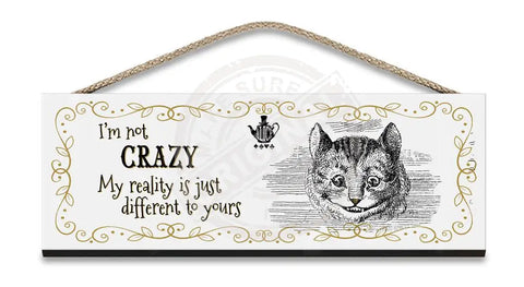 Alice in wonderland I'm not Crazy fridge magnet