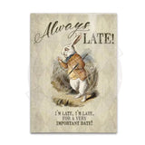 March Hare Always late for a very important date fridge magnet