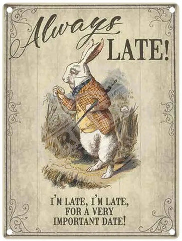 March Hare Always late for a very important date fridge magnet