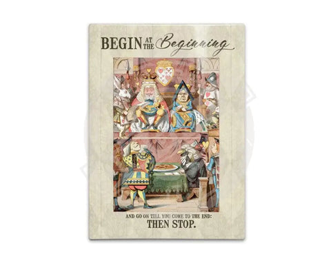 Alice begin at the beginning court scene fridge magnet