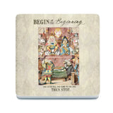 Alice begin at the beginning court scene melamine coaster