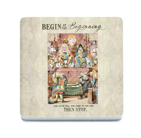 Alice begin at the beginning court scene fridge magnet