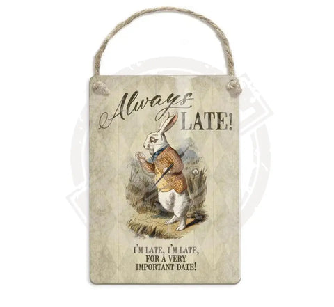 Alice in Wonderland Cheshire Cat Everyone’s Mad Here Fridge Magnet Metal Signs