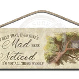 Alice in Wonderland - Cheshire Cat Everyone’s Mad Here Wood Sign 45cm x 15cm Metal Signs