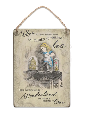 Alice In Wonderland - Clock Strikes Heavy Fridge Magnet Metal Signs