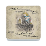 Alice In Wonderland - Clock Strikes Heavy Melamine Coaster Metal Signs