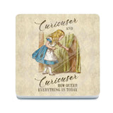 Alice Curiouser and Curiouser. How queer everything is today melamine coaster