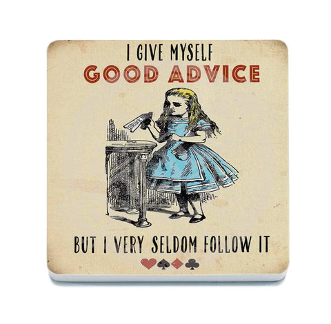 Alice In Wonderland - Good Advice Fridge Magnet Metal Signs