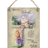 Alice In Wonderland - Humpty Dumpty Dangler Metal Signs