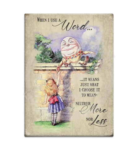 Alice In Wonderland - Humpty Dumpty Fridge Magnet Metal Signs