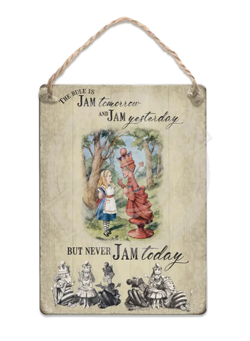 Alice In Wonderland - Never Jam Today Fridge Magnet Metal Signs