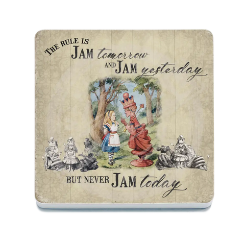 Alice In Wonderland - Never Jam Today Fridge Magnet Metal Signs