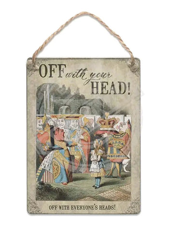 Alice In Wonderland - Off With Your Head Fridge Magnet Metal Signs