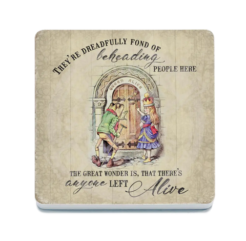 Alice In Wonderland - Queen & Frog Fridge Magnet Metal Signs