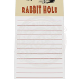 Alice In Wonderland - Rabbit Hole Magnetic Memo Pad Metal Signs